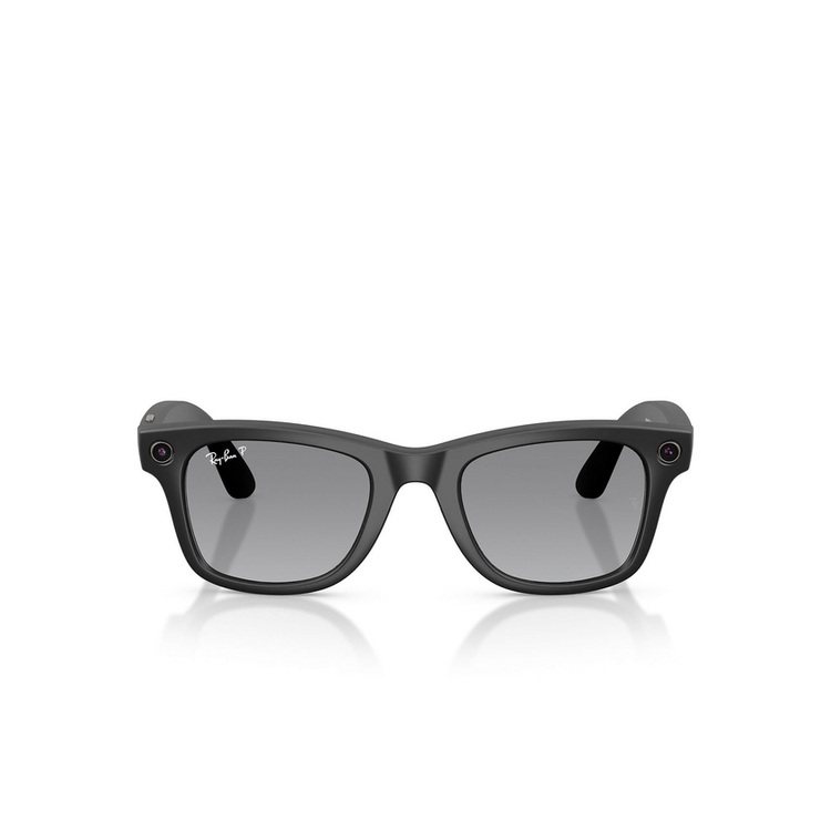 عینک هوشمند ریبن متا Wayfarer نسل دوم RW4012 مشکی مات | عدسی گرافیتی گرادیان پلاریزه سایز 53 - نمای 1