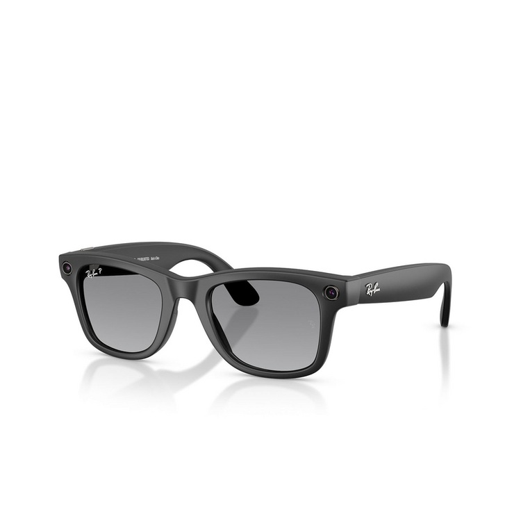عینک هوشمند ریبن متا Wayfarer نسل دوم RW4012 مشکی مات | عدسی گرافیتی گرادیان پلاریزه سایز 53 - نمای 2