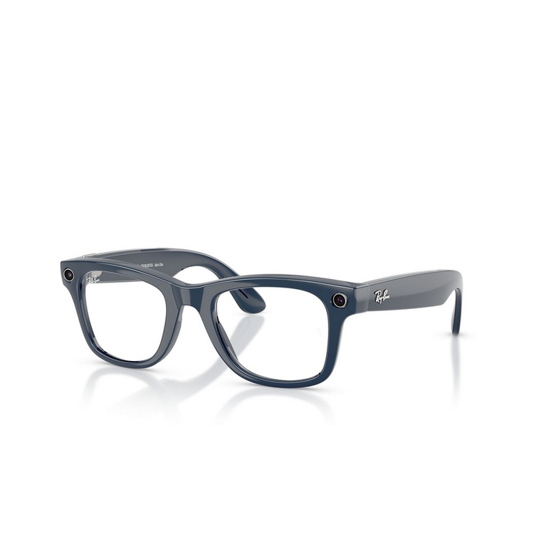 عینک هوشمند ریبن متا Wayfarer نسل دوم RW4012 آبی کیهانی براق | عدسی ترنزیشن شفاف به آبی سفایر سایز 53 - نمای 3